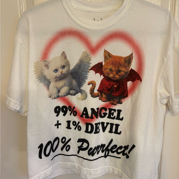 Dressed in LALA White Graphic Crop Top - Picture 6 of 6